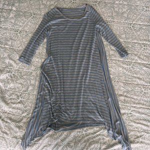 Blue Striped Tee Shirt Dress